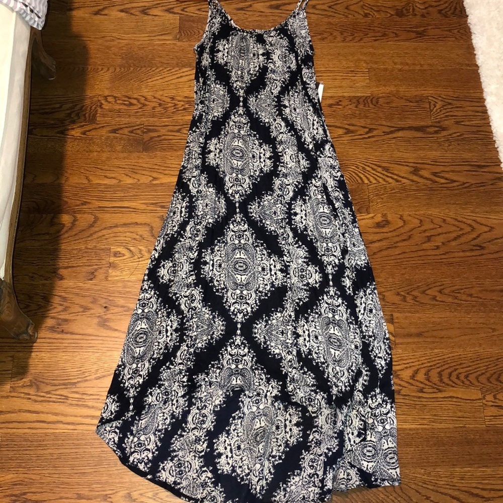 Blue and white patterned dress size extra small